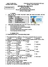 Đề kiểm tra học kỳ II môn Tiếng Anh Lớp 6 - Năm học 2015-2016 - Trường THCS Tam Hòa